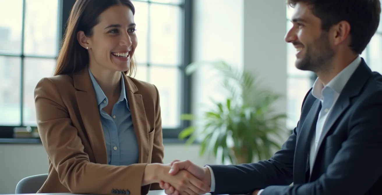 Employé négociant un horaire flexible avec son employeur dans un bureau moderne au Québec