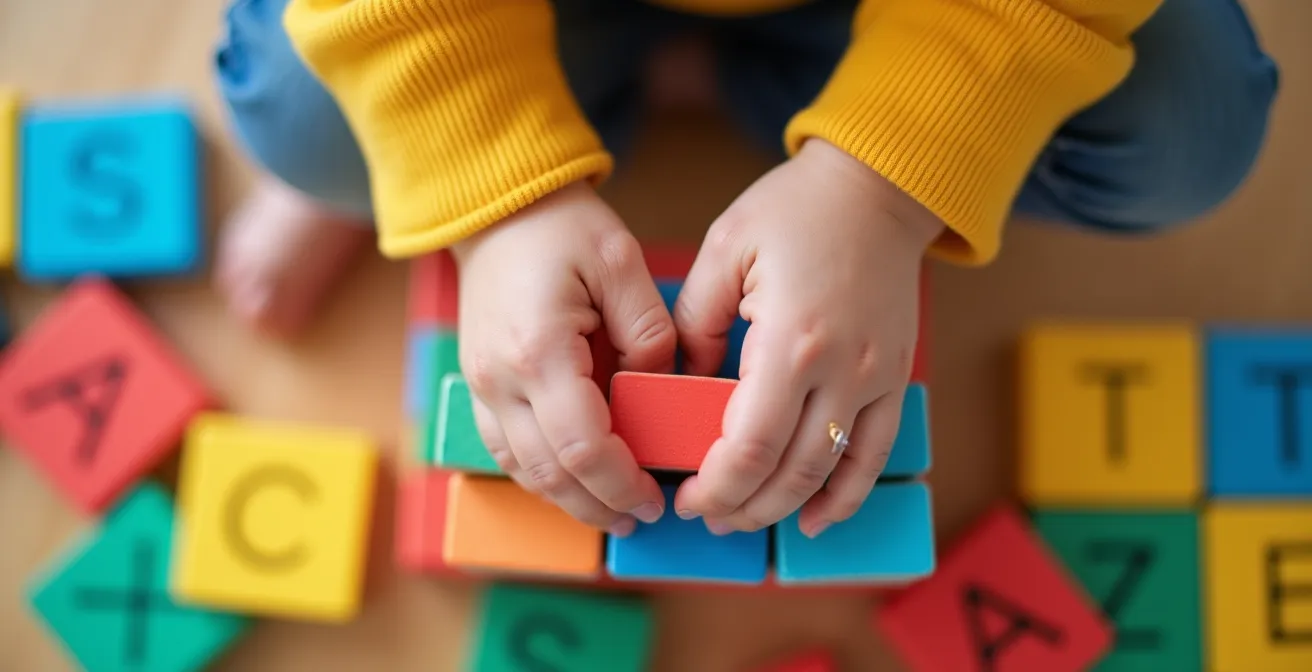 Illustration symbolique du développement neuronal d'un enfant exposé à deux langues