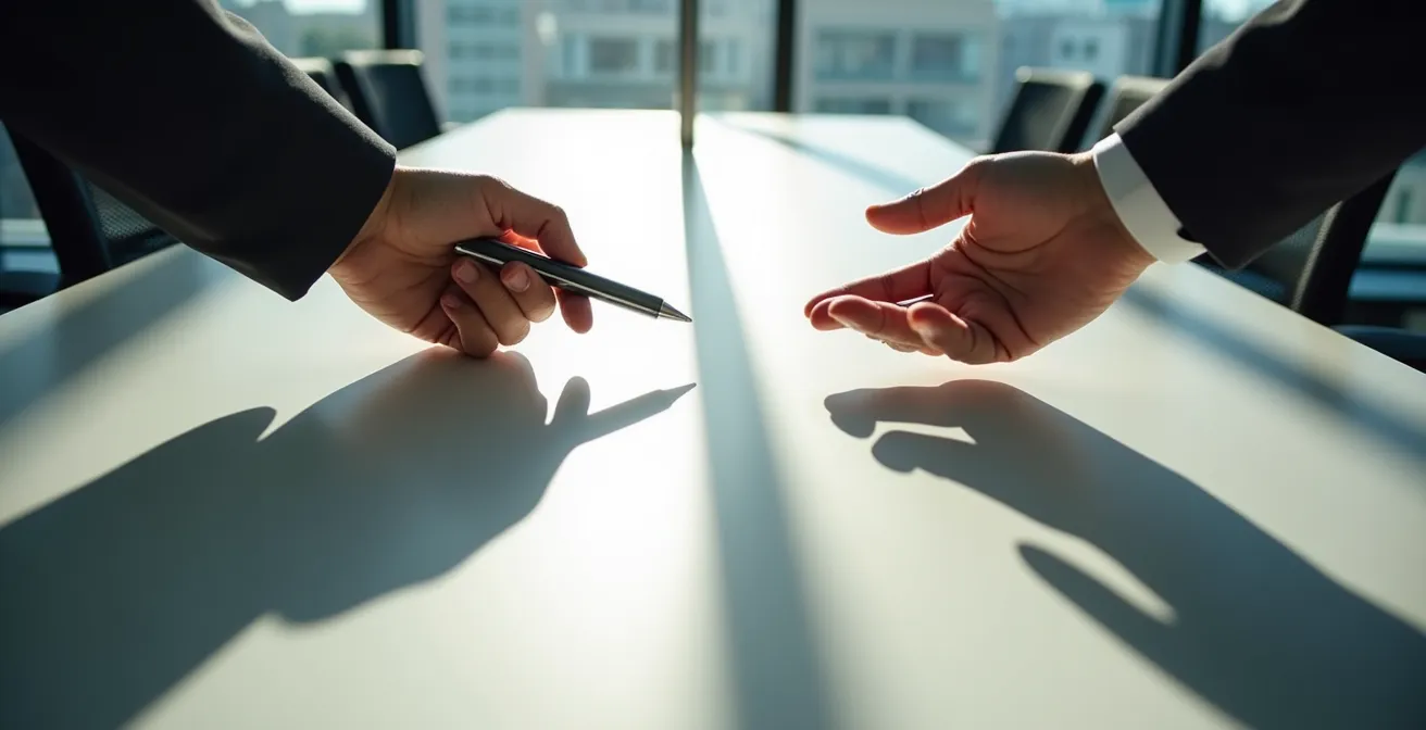 Négociation professionnelle dans un environnement de bureau contemporain